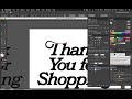 Thank You for Shopping With us! - Adobe Illustrator Typography Lesson