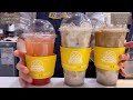 4k·sub)🤎🧇This is like almond bump?!😋🤎/Café Vlog/Alba Vlog/Waffle, beverage making video