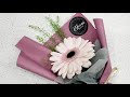 Simple Flower Bouquet Wrapping Tutorial | Flower Bouquet Wrapping Technique & Ideas | 非洲菊花束包装 | 花藝教學