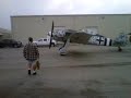 FW-190 Replica taxies in after its flight