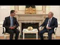 Em visita não anunciada, Bashar al Assad é recebido por Putin em Moscou