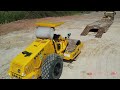 Best Operator Shantui DH17c2 Dozer push soil with TRAGO 25 5t Dump Trucks dumping soil filling land