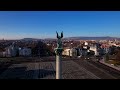 Heroes square (Hősök tere) and City park (Városliget), Budapest, Hungary, 4K DJI Air2S Drone footage