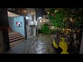 【4K HDR】Tokyo Backstreets during Midnight Rain Storm #ASMR