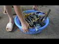 Genius girl: gasoline engine repair, 1.9 HP to help the farmer