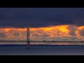 THE BEST VIEW ON MACKINAC ISLAND: Epic Fall Sunset of the Mackinac Bridge & Soothing Nature Sounds
