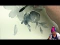 VERY Easy flowers black and white  How to Paint Watercolor Step by step | The Art Sherpa