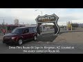 Drive-Through Route 66 Sign in Kingman, Arizona.