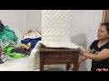 How To Make A Slipcover For Chair | Chair Cover Making With Fiber Fill | Full Tutorial
