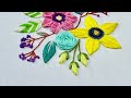 FREE FLOWER GARDEN EMBROIDERY PATTERN || HAND EMBROIDERY FOR BEGINNERS.
