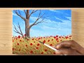 Easy Landscape Acrylic Paint/ Canvas Painting for Beginners ✨