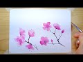 Easy Watercolor Painting / Draw Azalea Flowers / Spring Flowers to Paint with Watercolor