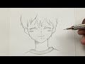 رسم انمي سهل | تعلم رسم ولد انمي كيوت خطوة بخطوة