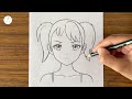 How to draw sad anime girl || Anime drawing tutorial || Easy drawing for girls step by step