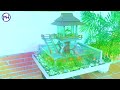 Build beautiful pagoda diorama in fish aquarium