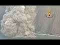 Volcano on Sicilian island of Stromboli erupting