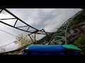 [4K / Back & Front Seat] Bobstar (Roller Coaster in Ikenotaira Family Land, Japan)