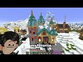 I Built a Christmas Village in Hardcore Minecraft!