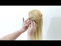 Faux waterfall braid😍Beautiful and simple waterfall hair weave tutorial