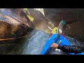 Kayaking through a crazy 50ft Tunnel Waterfall.