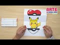 Como dibujar a PIKACHU | DIBUJO SORPRESA | Arte y Dibujos para Niños