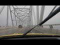 Rainy Day Drive Across The Chesapeake Bay Bridge - US 50 In Maryland