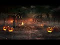 Autumn Spooky Halloween Graveyard Ambience  - Spooky Halloween Soundscape - Haunted Night Sounds