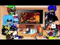 Aftons + Cassidy,Miku,BF,Luigi,and Sonic react to Mario Madness V2(Part1)