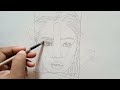 How To Draw Jennie ❤️ 🖤 | Easy Face Drawing | Face Tutorial