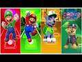 Luigi 🆚 Super Mario 🆚 Paw Patrol Rocky 🆚 Paw Patrol Marshall 🆚 Who Will Win?