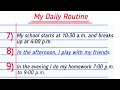 10 Lines on My Daily Routıne Essay in English || Daily Life Paragraph || My Daily Life Introduction