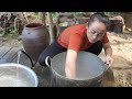 The process of making wine from corn seeds, harvesting papaya flowers to sell at the market