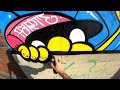 GRAFFITI - PARTE (painting a graffiti bombing with stylish character)