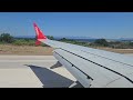 Corendon Boeing 737MAX 9 approach and landing at Lesbos (Mytilene)