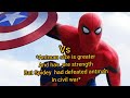Team ironman VS Team Captain America Comparison#shorts #avengers #civilwar #ironman #viral#trending
