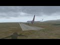 Simulated landing at HLE (FHSH) Boeing 767 200ER X-Plane 11.51