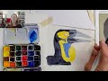 How to Draw and Paint a Southern Ground-Hornbill