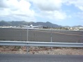 Air France over Maho Beach