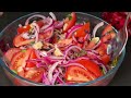 In 5 minutes! The most delicious tomato snack! 🍅You eat first! Magic salad – delicious and quick!
