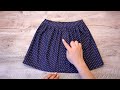 DIY skirt with a false placket for a girl