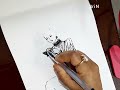 Pen Sketch | How to Draw a Woman holding a Teacup