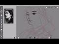 How to Sketch in IBISPAINT X! My Sketching Process and BRUSHES | Raiden Shogun Genshin