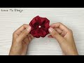 DIY Flower Satin Silk Scrunchies ✅ ✅ How to make Scrunchies sewing tutorial. DIY Hair Accessories