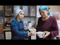 Endangered Mongolian Elders in Kyrgyzstan Village. Cooking National Lunch