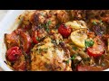 Baked Mediterranean Chicken Thighs - 5 Mins Prep - One Pan Recipe