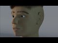 Low  poly model facial expressions in blender.