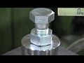 How Strong Are Bolt Threads? Hydraulic Press Test!