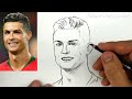 KEREN , ASMR menggambar cristiano ronaldo / cr7 pemain sepakbola manchester united