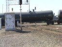 BNSF Train With A Burlington Northern SD40-2 And Oakway SD60 - Stockton, California