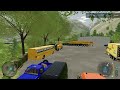 Fs22 🚛 Avtovleka Flexi-car towing🚚 a broken down school bus on the highway S01 E09🚚